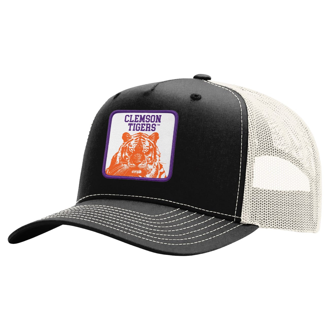 Casquette trucker unisexe Uscape Apparel noire à écusson Wild Side des Clemson Tigers, ajustable