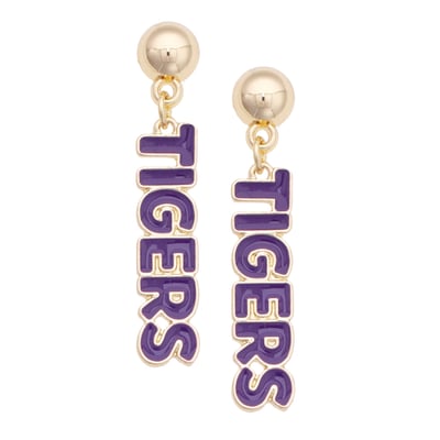 Clemson Tigers CANVAS Style Women's Nameplate Earrings