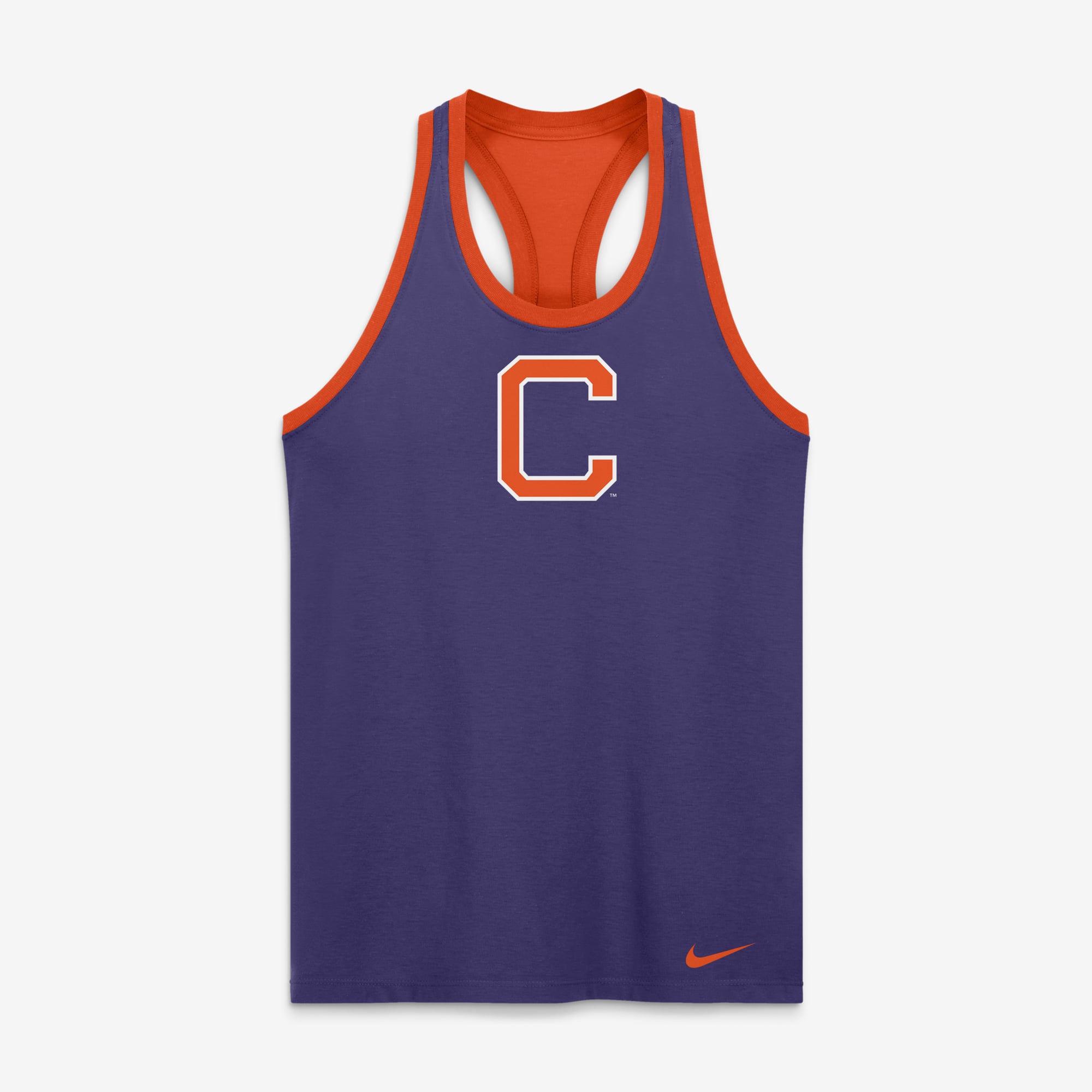 Débardeur dos nageur Nike violet Clemson Tigers pour femme