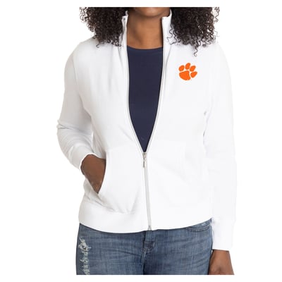 Clemson Tigers Women's Fallon Full-Zip Jacket - White