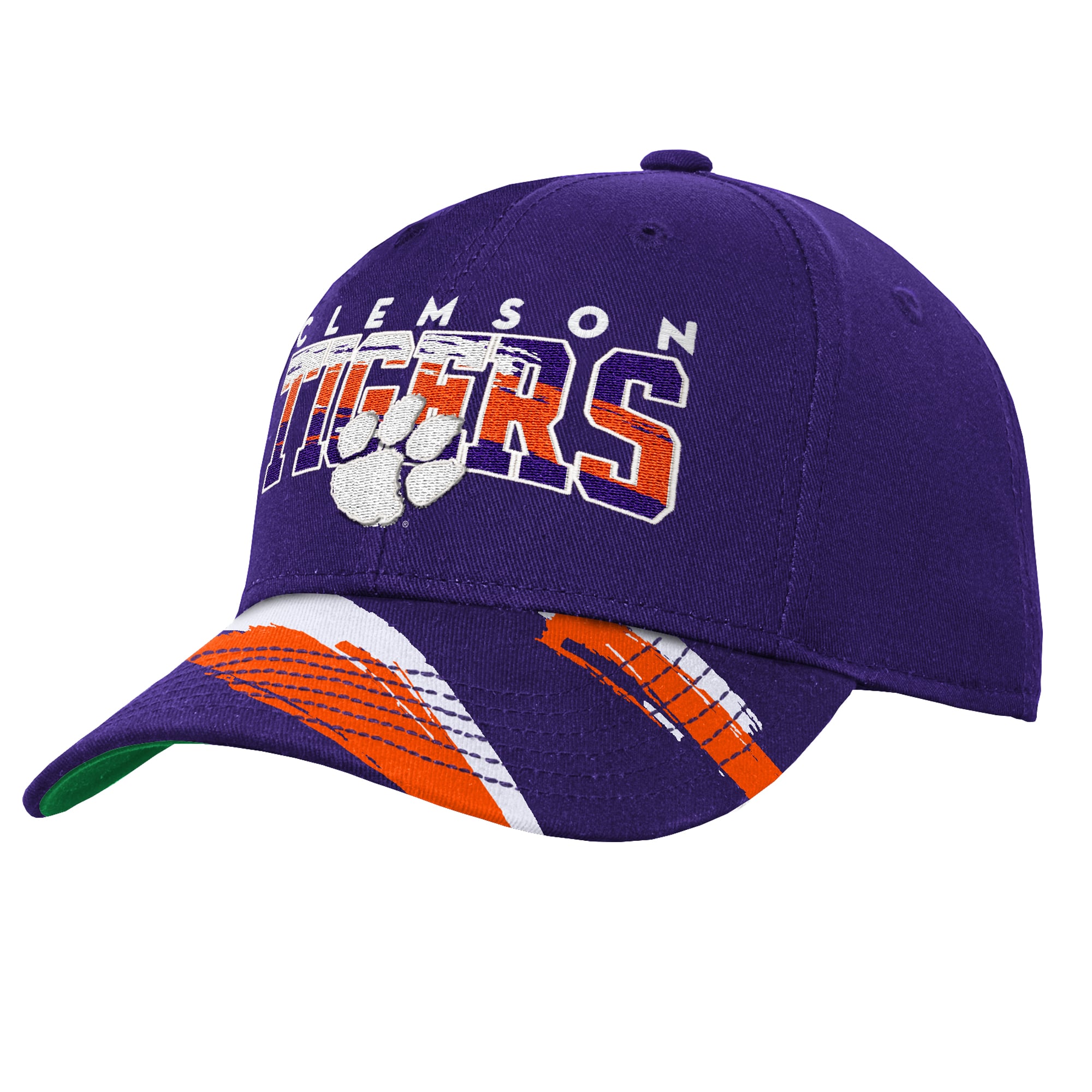 Casquette ajustable Mitchell & Ness violette Clemson Tigers Mascot Streaks Pro Crown pour enfant
