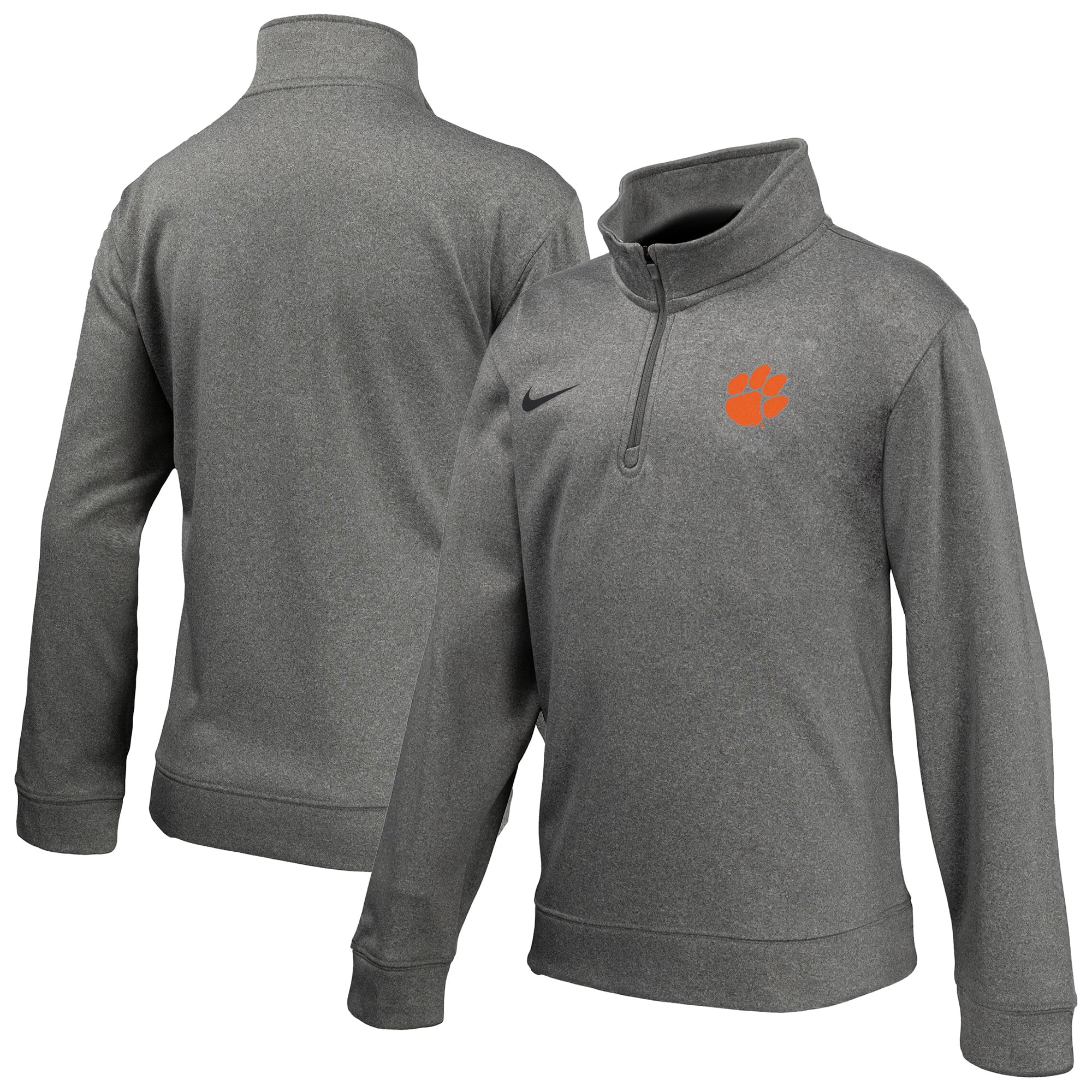 Pull-over Nike Therma-FIT gris Clemson Tigers pour enfant