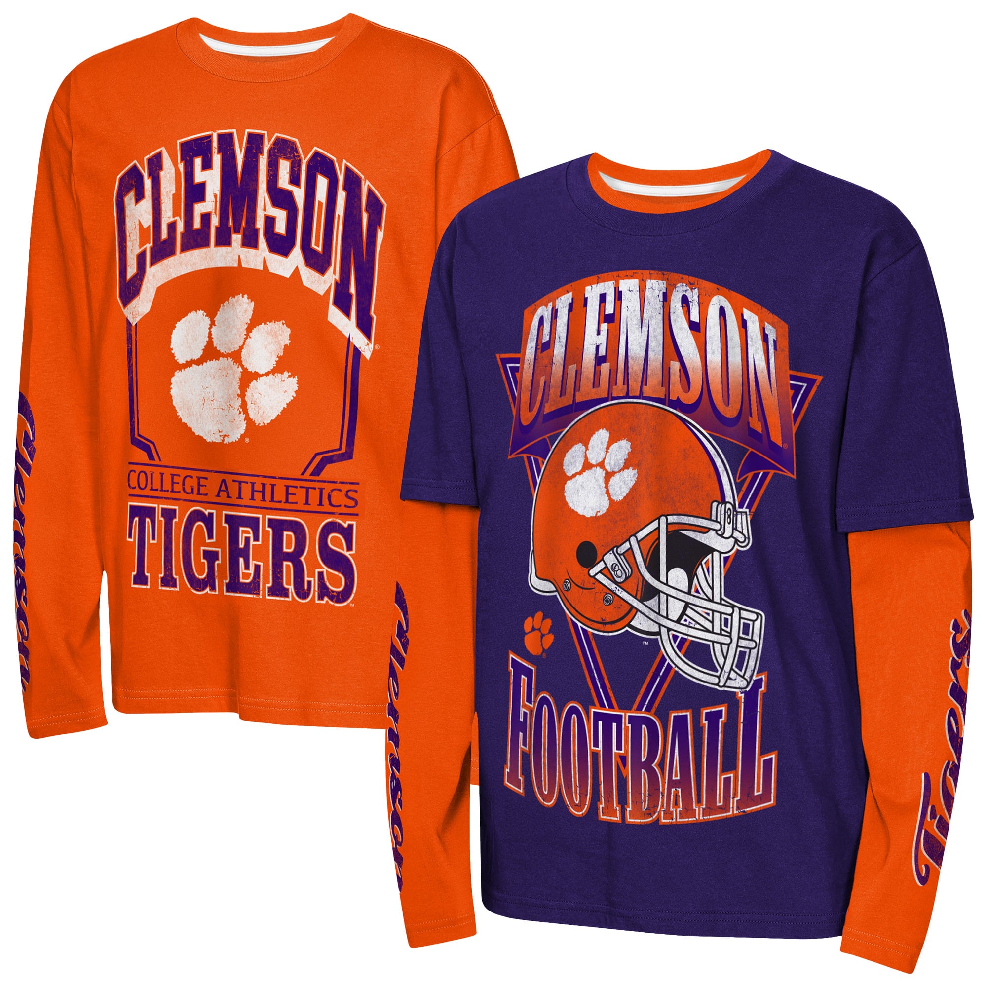Youth Outerstuff Purple Clemson Tigers Combo T-Shirt Set