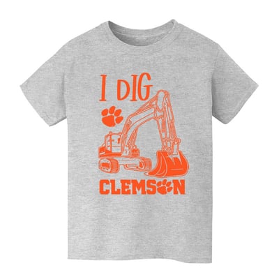 Clemson Tigers Vive La Fete Youth Excavator T-Shirt - Gray