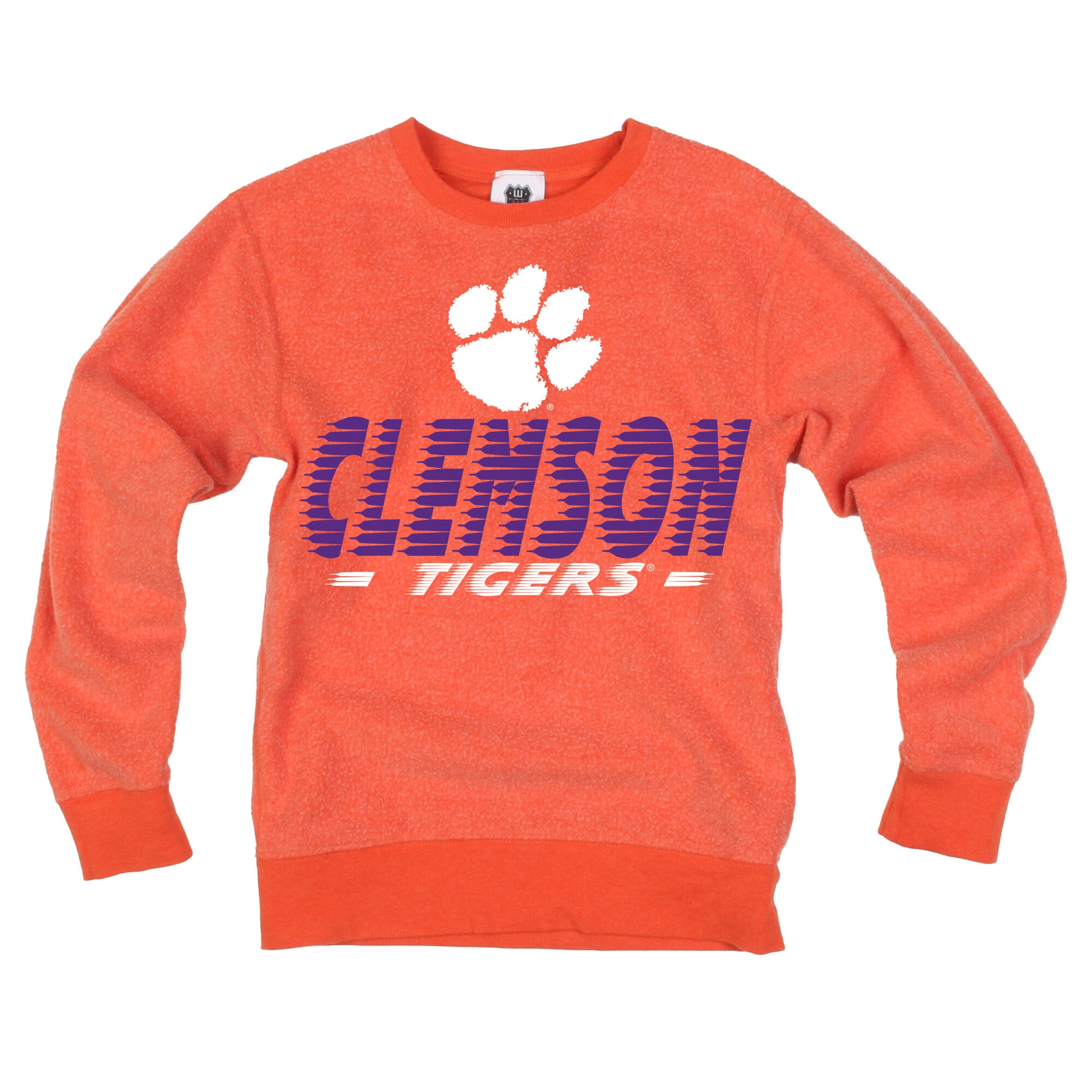 Youth Wes & Willy Orange Clemson Tigers Reversible Sweatshirt