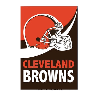  Cleveland Browns 29" x 43" Color Wave Double-Sided Burlap House Flag