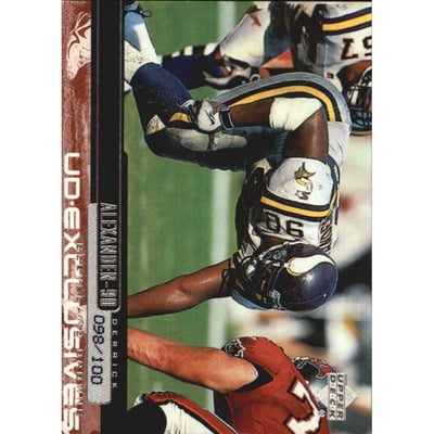1999 Upper Deck Exclusives 100 #56 Derrick Alexander