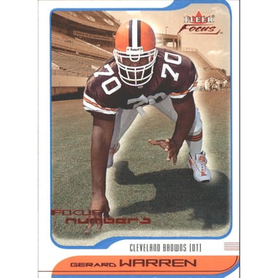 2001 Fleer Focus Numbers #219 Gerard Warren/76