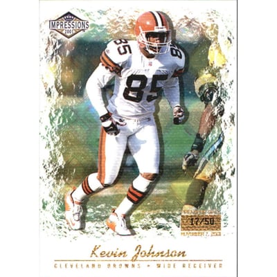 2001 Pacific Impressions Premiere Date #33 Kevin Johnson
