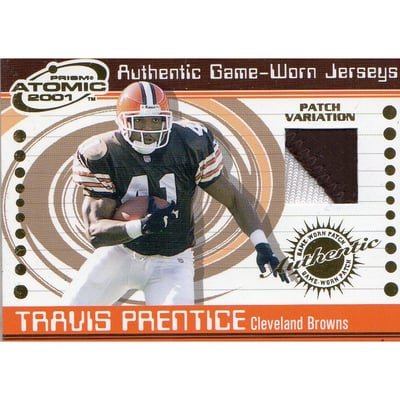 2001 Pacific Prism Atomic Jersey Patches #118 Travis Prentice
