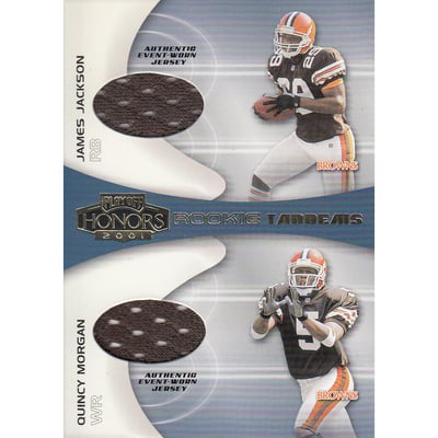 2001 Playoff Honors Rookie Tandem Jerseys #RT8 James Jackson/Quincy Morgan