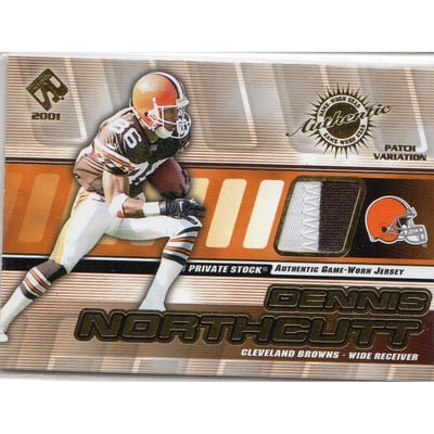2001 Private Stock Game Worn Gear Patch #39 Dennis Northcutt/200