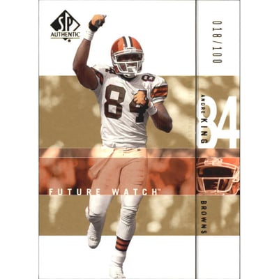2001 SP Authentic Rookie Gold 100 #158 Andre King