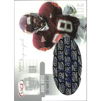 2002 SAGE Autographs Silver #A10 Andre Davis/350