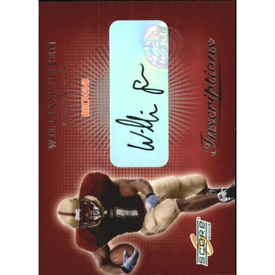 2002 Score Inscriptions #38 William Green
