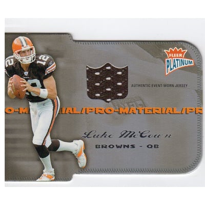 2004 Fleer Platinum Pro Material Jerseys Die Cut #PMLM Luke McCown