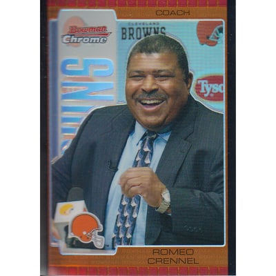2005 Bowman Chrome Bronze Refractors #57 Romeo Crennel CO