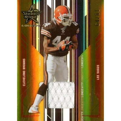 2005 Leaf Rookies and Stars Longevity Materials Gold #23 Lee Suggs/81