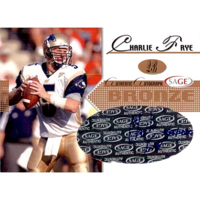 2005 SAGE Autographs Bronze #A16 Charlie Frye/400