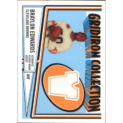 2005 Topps Heritage Gridiron Collection Relics #GCRBE Braylon Edwards B