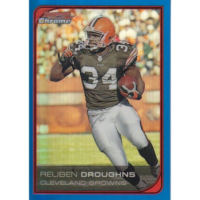 2006 Bowman Chrome Blue Refractors #159 Reuben Droughns