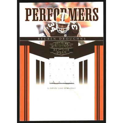 2006 Donruss Gridiron Gear Performers Jerseys #37 Reuben Droughns/100