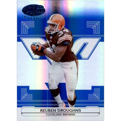 2006 Leaf Certified Materials Mirror Blue #37 Reuben Droughns
