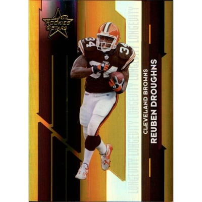 2006 Leaf Rookies and Stars Longevity Gold Parallel #27 Reuben Droughns