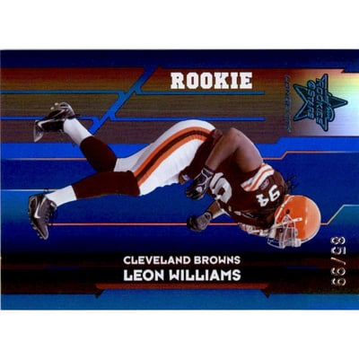 2006 Leaf Rookies and Stars Longevity Target Sapphire Parallel #141 Leon Williams