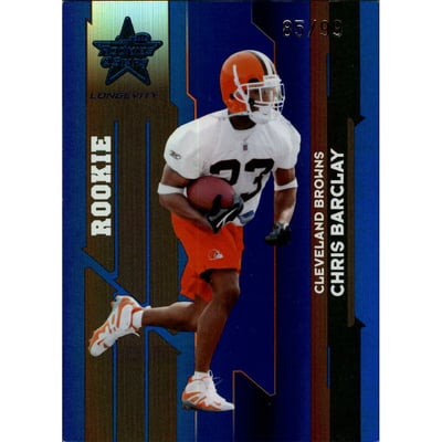 2006 Leaf Rookies and Stars Longevity Target Sapphire Parallel #160 Chris Barclay