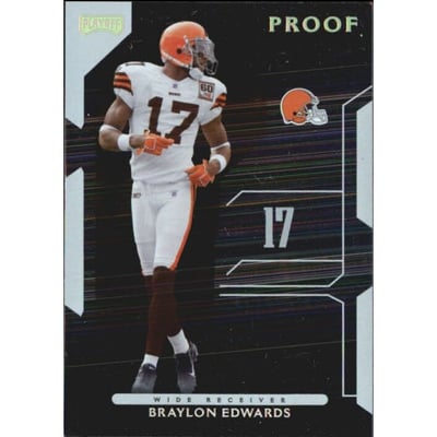2006 Playoff NFL Playoffs Gold Proof #7 Braylon Edwards