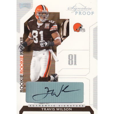 2006 Playoff NFL Playoffs Signature Proofs Silver #124 Travis Wilson