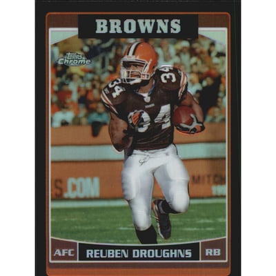 2006 Topps Chrome Black Refractors #112 Reuben Droughns