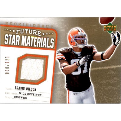2006 Upper Deck Rookie Debut Future Star Materials Gold #FSMTW Travis Wilson