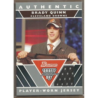 2007 Bowman Draft Day Selections Relics #DJBQ Brady Quinn Jsy B