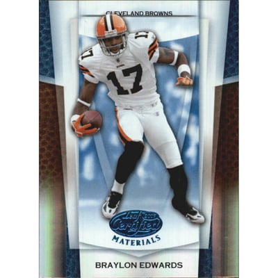 2007 Leaf Certified Materials Mirror Blue #106 Braylon Edwards