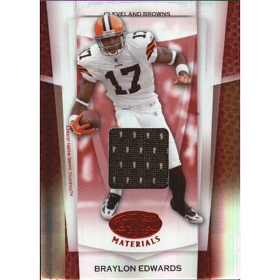 2007 Leaf Certified Materials Mirror Red Materials #106 Braylon Edwards/125