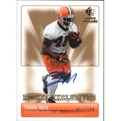 2007 SP Rookie Threads Rookie Exclusive Autographs #RETM Tyrone Moss