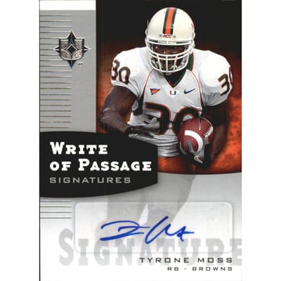 2007 Ultimate Collection Write of Passage Signatures #WPTM Tyrone Moss