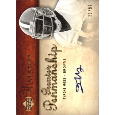 2007 Upper Deck Premier Penmanship Autographs Gold #PPTM Tyrone Moss/99