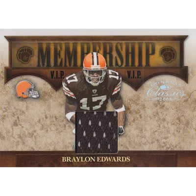 2008 Donruss Classics Membership VIP Jerseys #7 Braylon Edwards