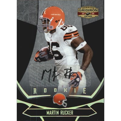 2008 Donruss Gridiron Gear Autographs Gold Holofoil #170 Martin Rucker