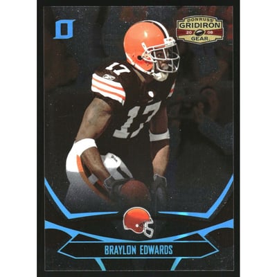 2008 Donruss Gridiron Gear Platinum Holofoil O's #25 Braylon Edwards