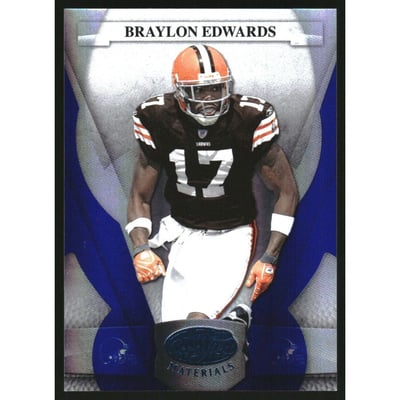 2008 Leaf Certified Materials Mirror Blue #32 Braylon Edwards