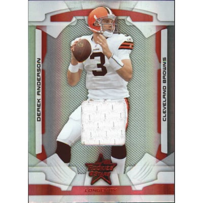 2008 Leaf Rookies and Stars Longevity Materials Ruby #23 Derek Anderson/350