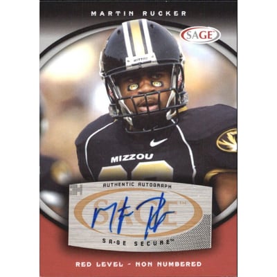 2008 SAGE Autographs Red #A51 Martin Rucker