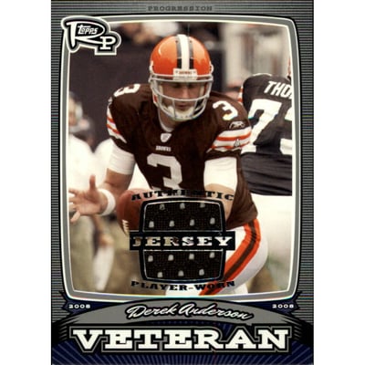 2008 Topps Rookie Progression Veterans Game Worn Jerseys Silver #PVDA Derek Anderson