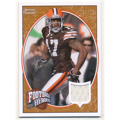 2008 Upper Deck Heroes Jerseys Bronze #12 Braylon Edwards