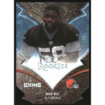 2008 Upper Deck Icons Blue Die Cut #205 Beau Bell/58