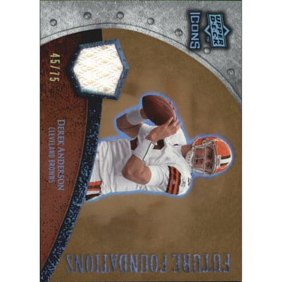 2008 Upper Deck Icons Future Foundations Jersey Gold #FF11 Derek Anderson
